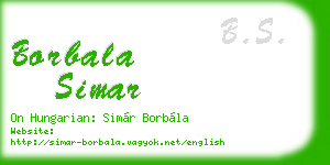borbala simar business card